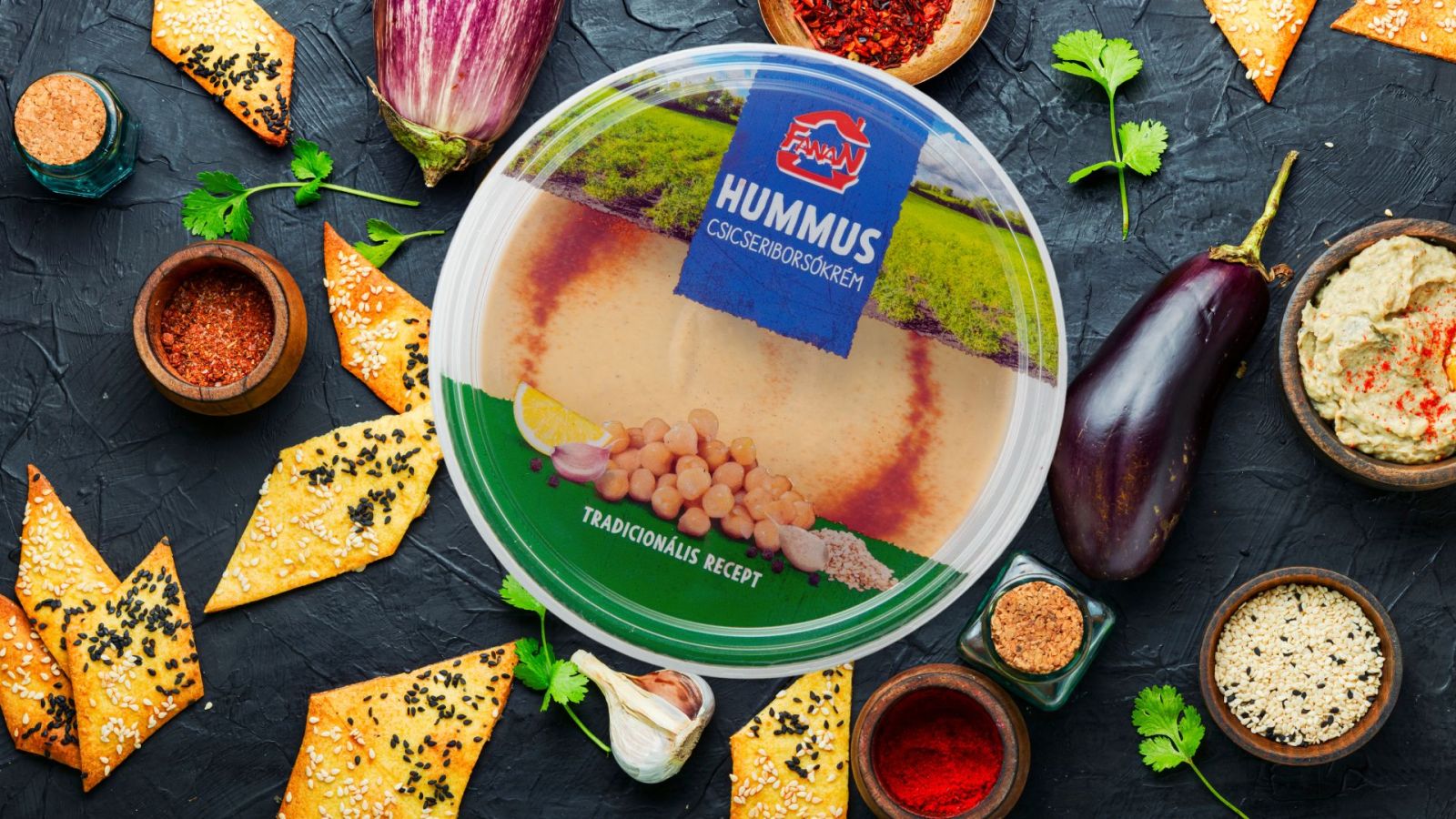 legjobb mártogatós krémek között a FANAN Hummus a legjobb